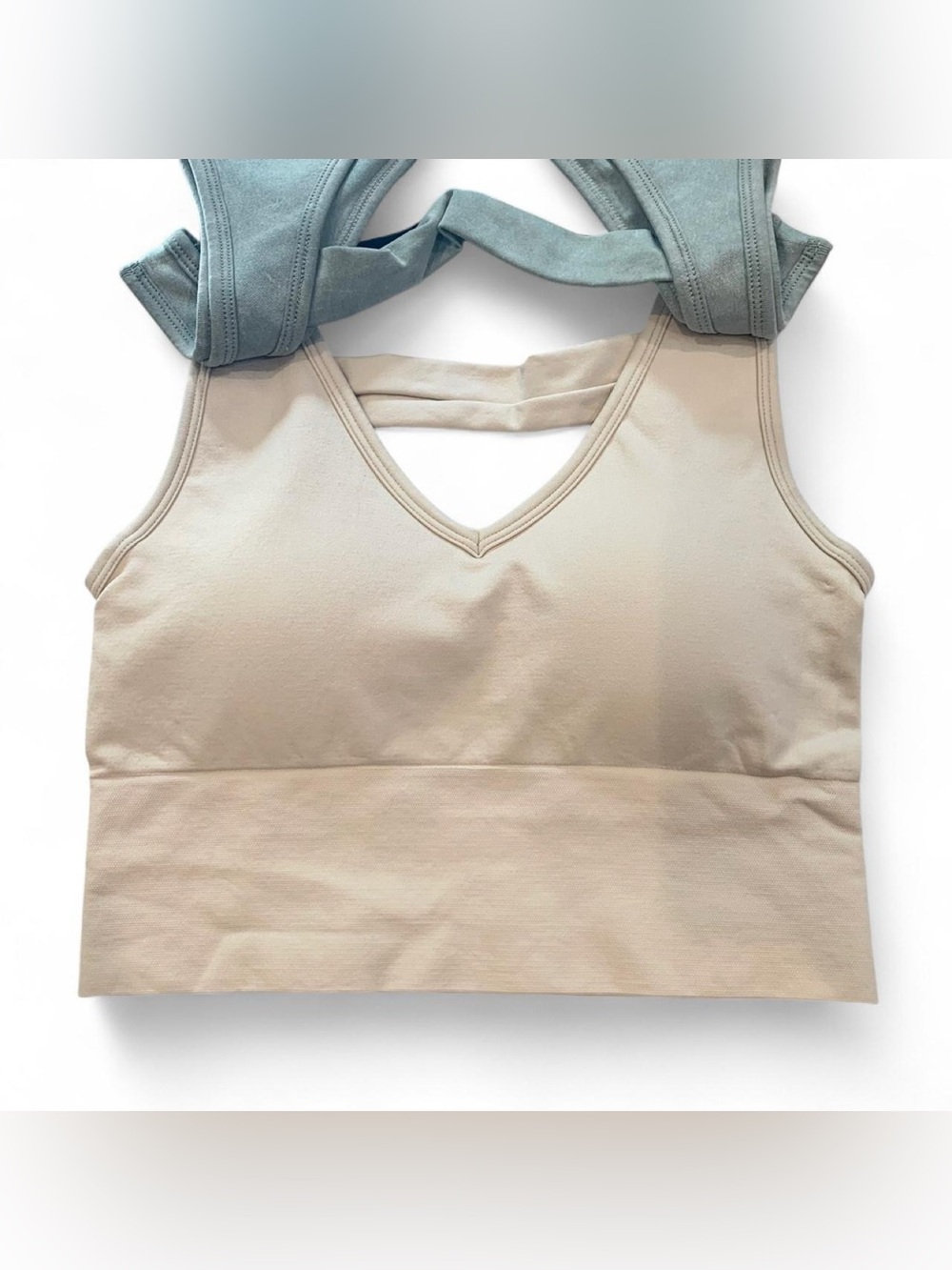 90 Degree by Reflex 2-Pack Stonewash Seamless Bianca V-Neck Bra Tank S - Picture 4 of 8